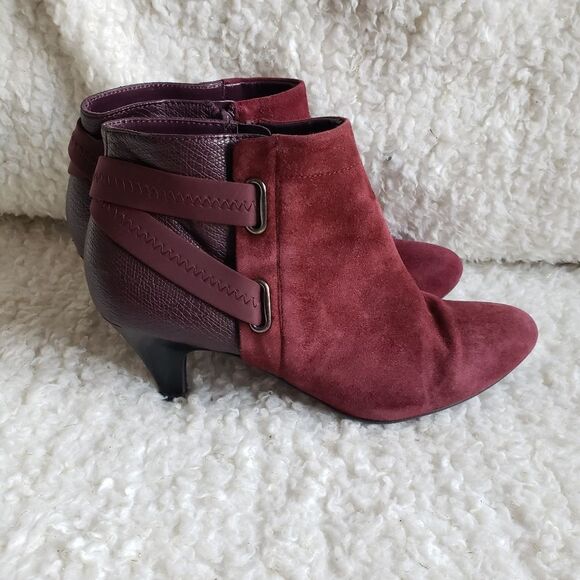 Alfani Step n Flex Vandela2 Wine colored booties sz 8.5‎ - Picture 1 of 9